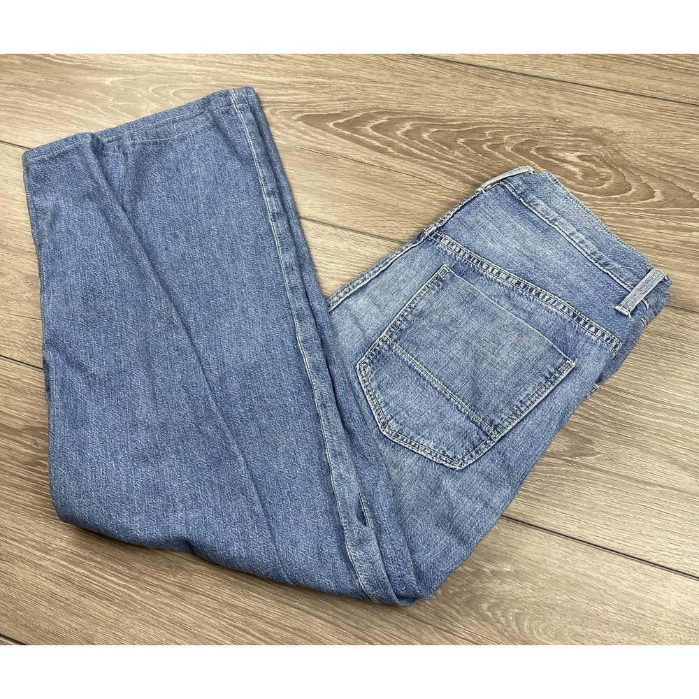 Vince Women's Wide Leg High Rise‎ Denim Jeans Blue Size 28